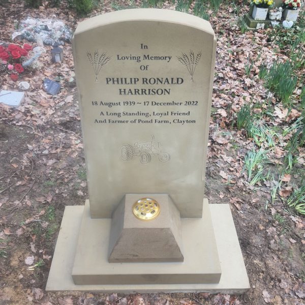 Buff / Yellow Yorkshire Stone Memorial - Image 2