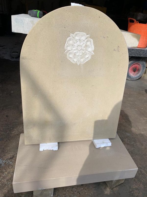 Yorkshire Stone Memorial with Yorkshire Rose
